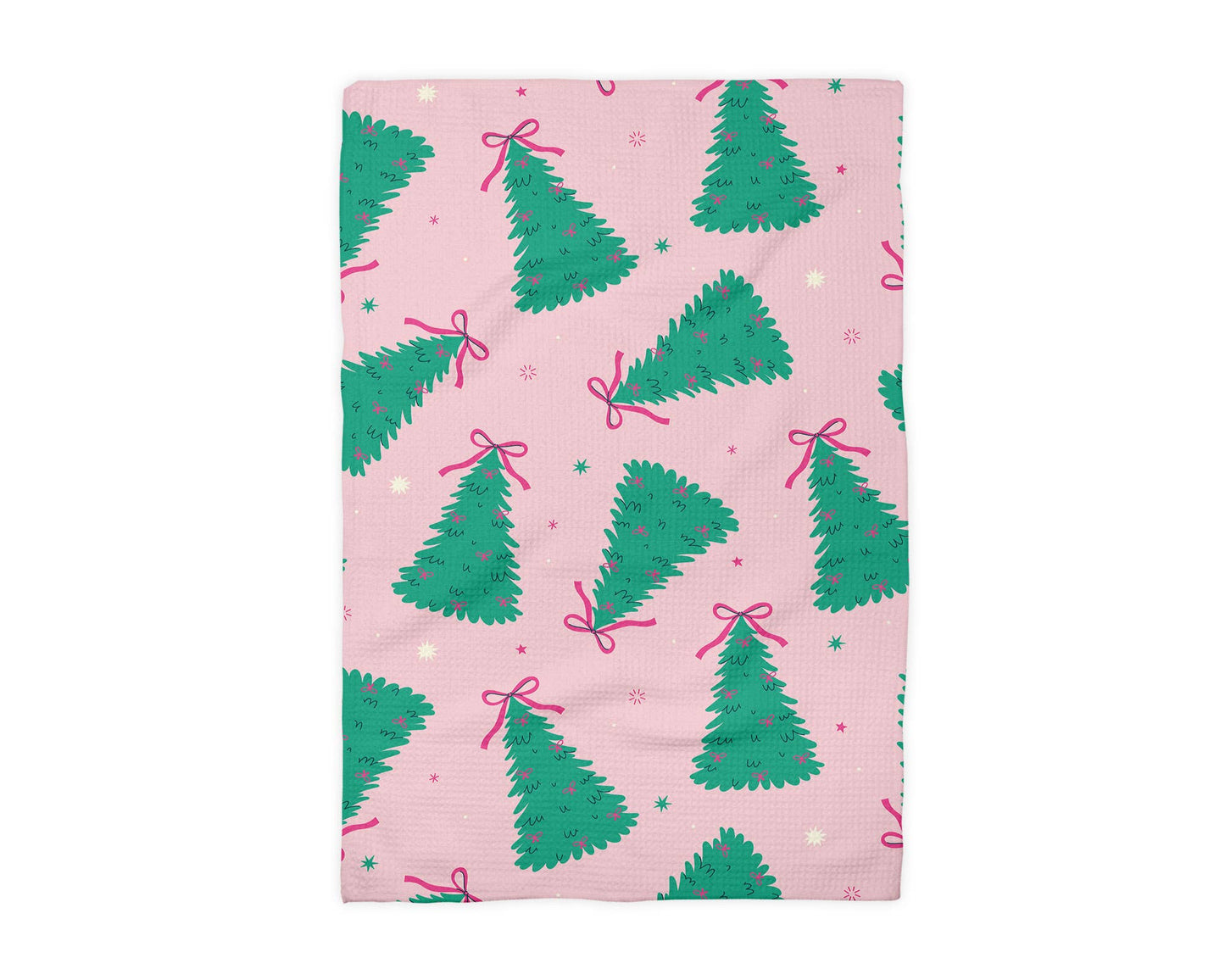 Pink Christmas Towel Holiday Home Decor Friday Preppy