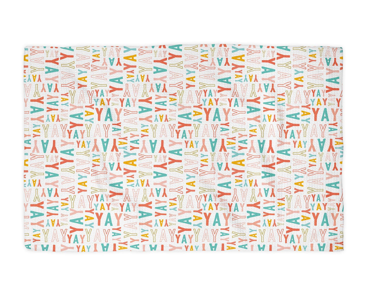Yay Celebration Kitchen Towel – Congratulations Celebration Birthday, Anniversary, Waffle Weave, Party Gift, 16x24" Towel