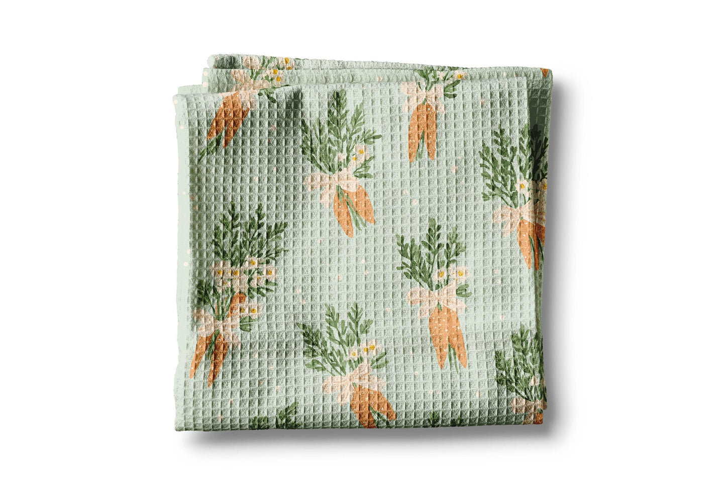 Easter Carrots Garden Spring Egg Kitchen Towel Waffle Preppy