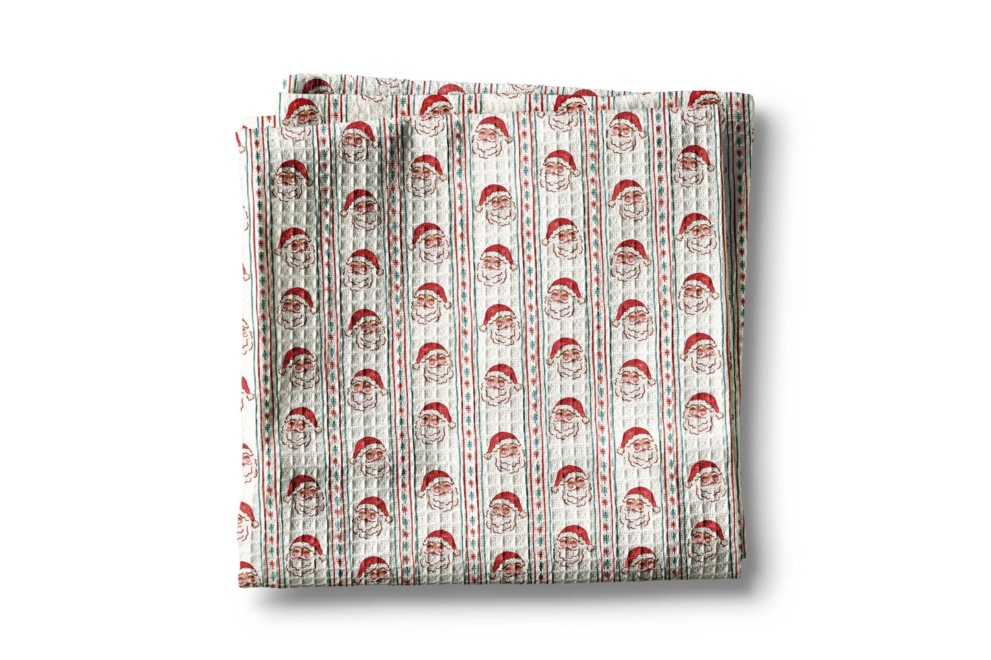 Santa Clause Chinoiserie Christmas Kitchen Towel Waffle