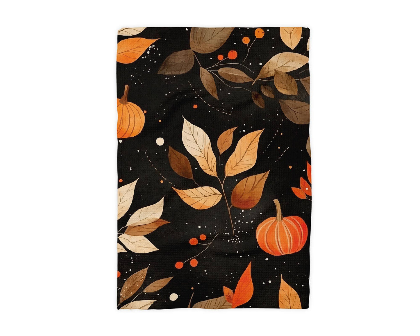 Fall Autumn Leaves Foliage Picking Farm Kitchen Towel Waffle