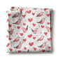Valentine Heart Bird Kitchen Towel Waffle Baking Pink Zoo