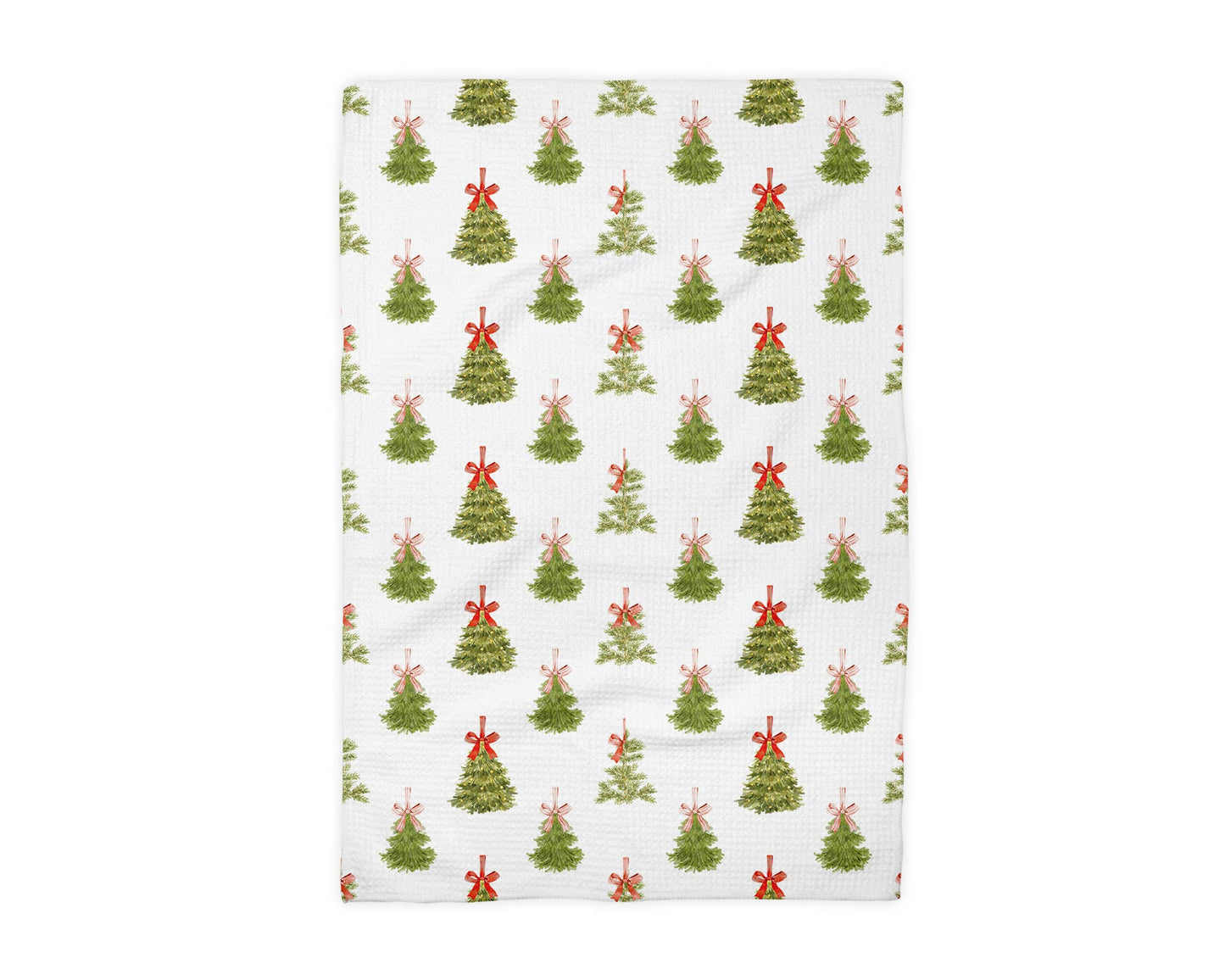 Christmas Towel Tree Preppy Bow Holiday Home Decor 2025