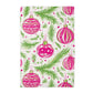 Pink Christmas Preppy Beach Tropical Kitchen Towel Waffle
