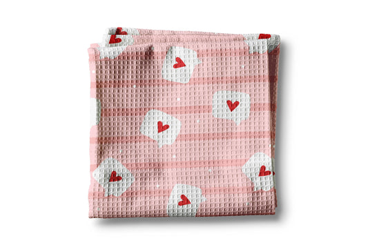 Valentine Kitchen Towel XOXO Galentine Valentine's Day Gift Red Pink February Heart Decor Dish Kitchen