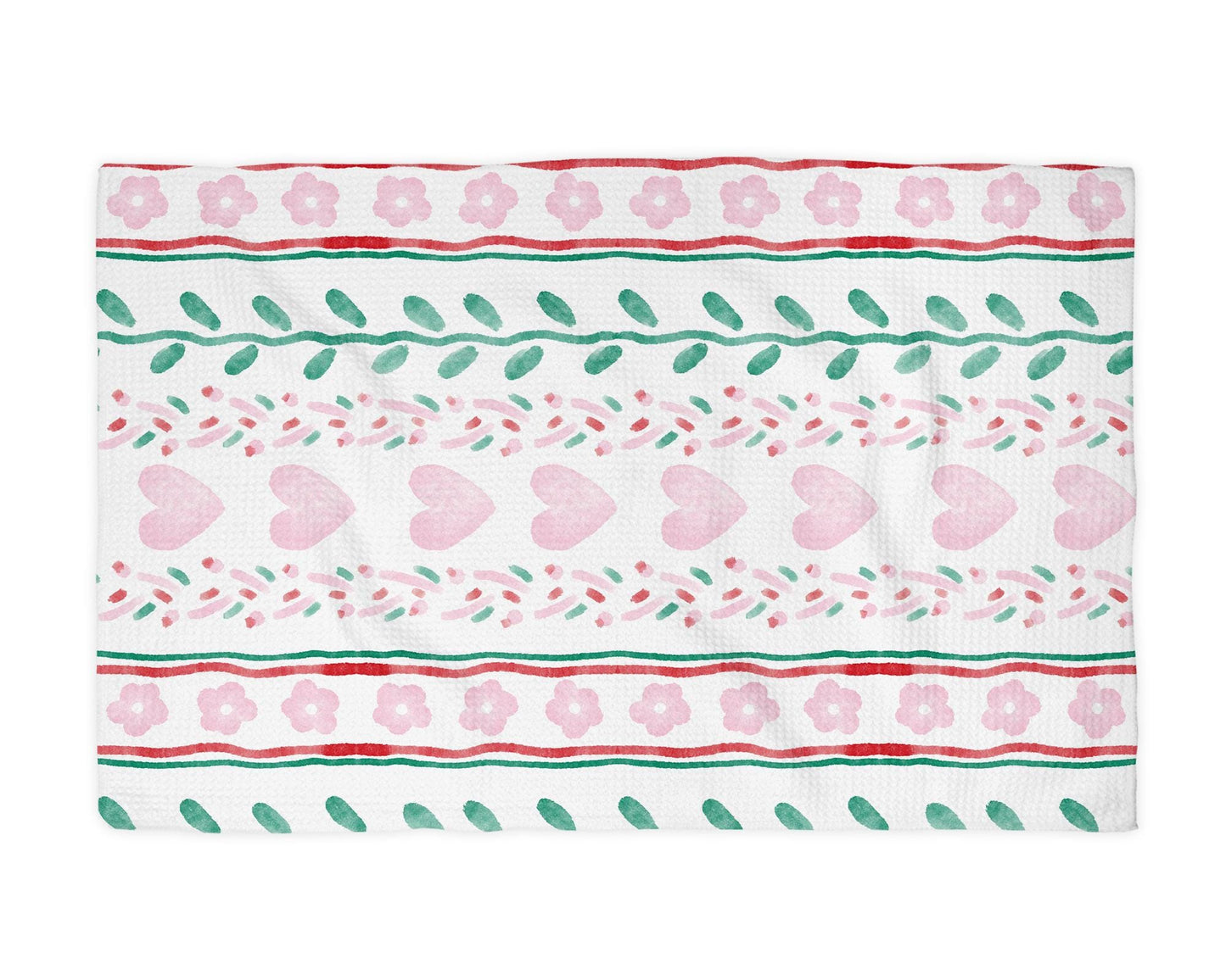 Valentine Kitchen Towel XOXO Galentine Valentine's Day Gift Red Pink February Heart Decor Dish Kitchen