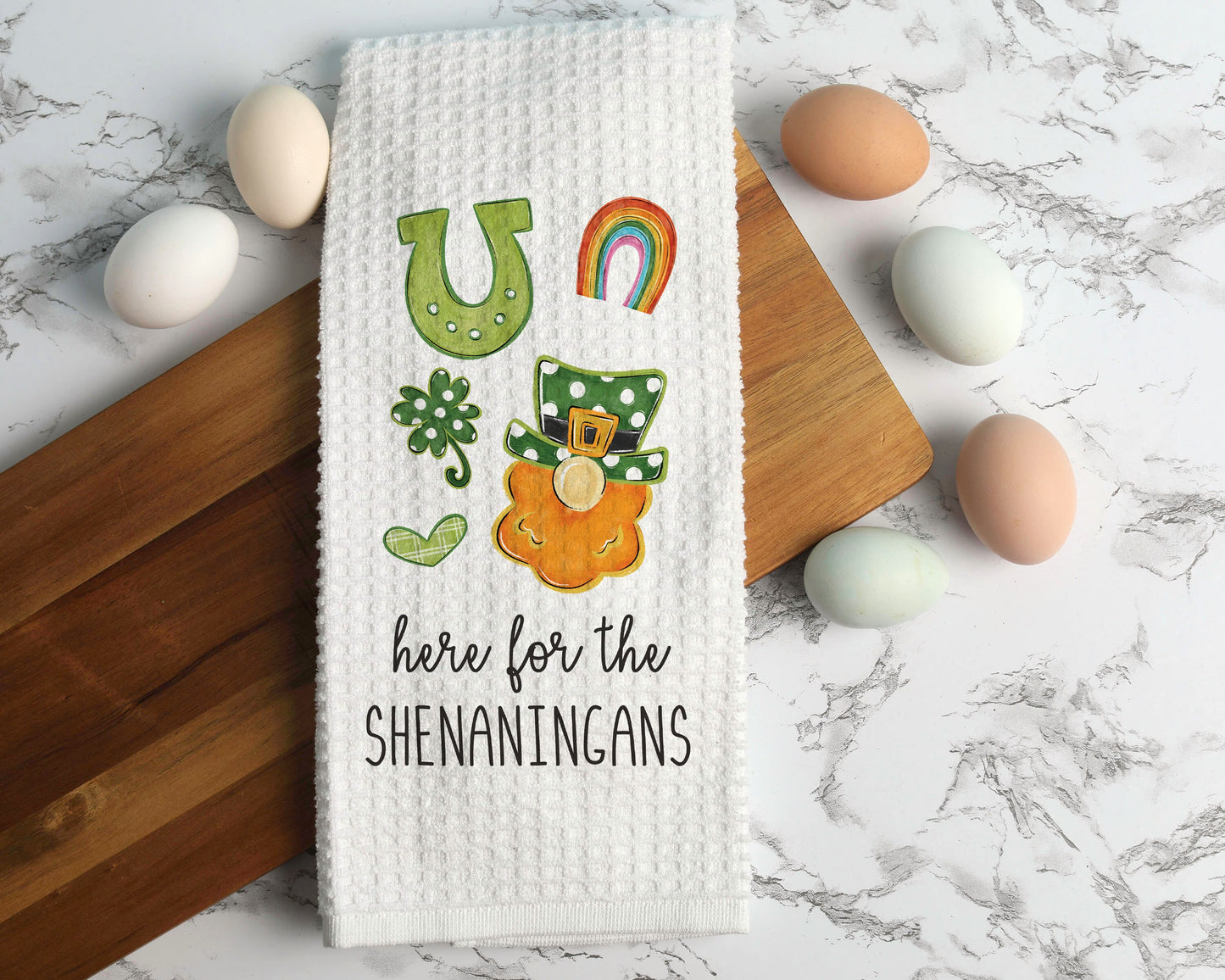 St. Patrick's Day Towel | Kitchen Holiday Towel | Irish Holiday Dish Towel | Shamrock Decor | St. Patrick's Day Decor | Seasonal Decor