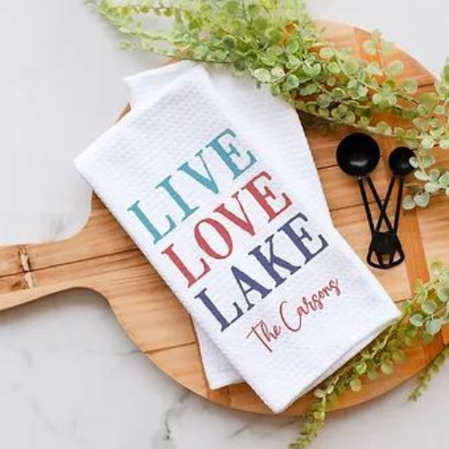 Live Love Lake Personalized Towel