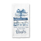 Too Many Books Dish Towel | Book-themed Kitchen Towel | White Waffle Weave | Gift for Readers, Book Lovers