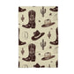 Western Horse Boots Cowboy Hat Cactus Kitchen Towel Waffle