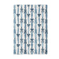 Chinoiserie Bow Kitchen Towel Vase Blue White Preppy
