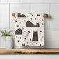Cat Kitten Pet Store Meow Retro Mod Kitchen Tea Towel Waffle