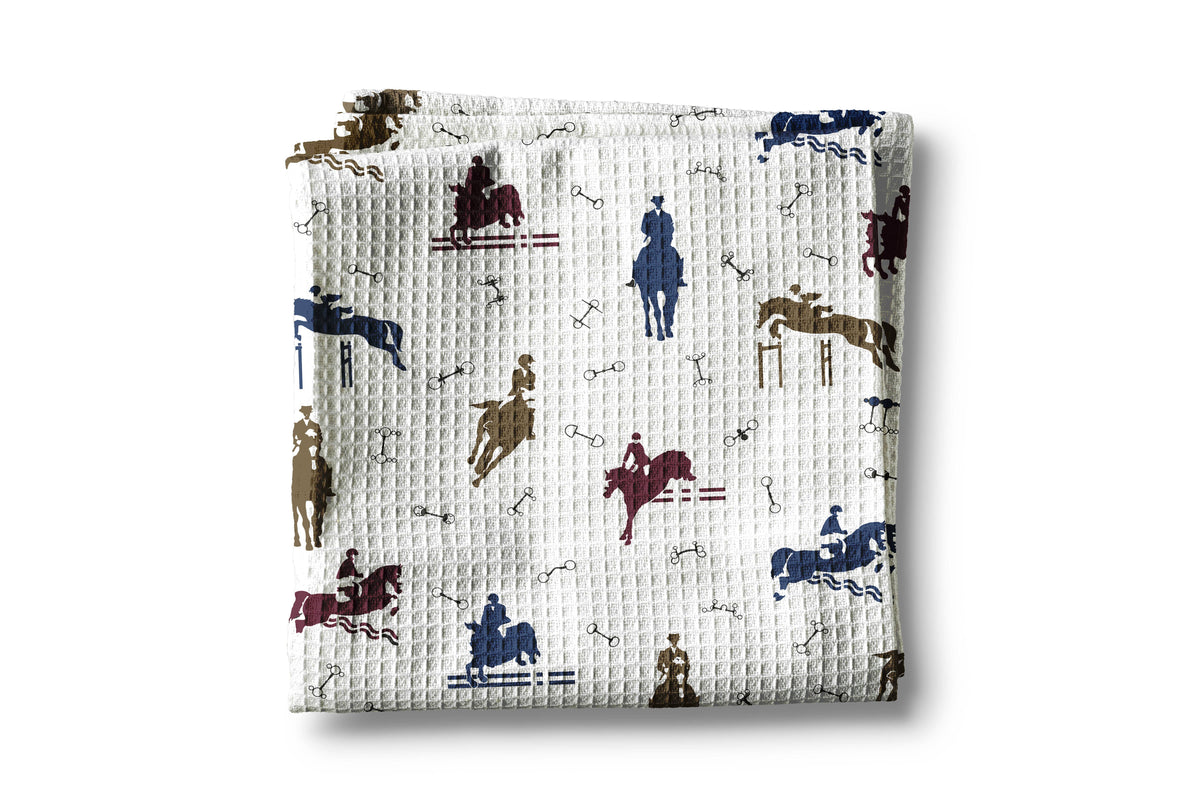 Horse Pony Equestrian Tack Kitchen Towel Waffle Gifts Jumper