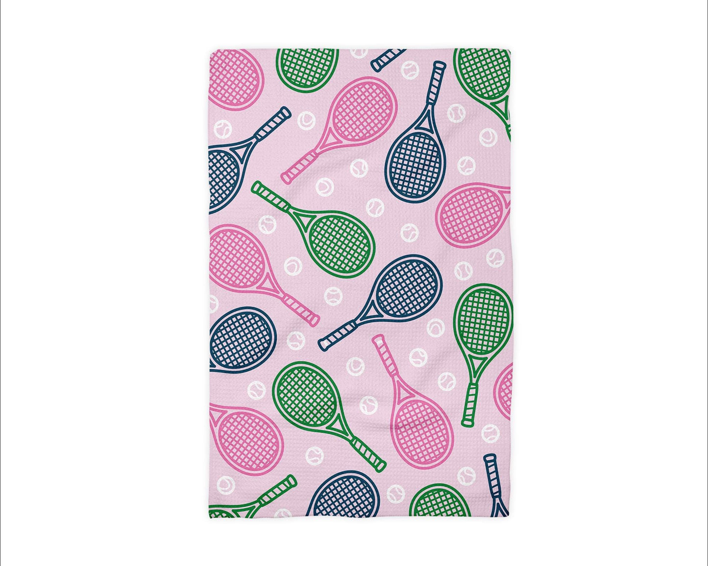 Tennis Kitchen Towel – Waffle Weave Dish Towel, Lint-Free, Super Absorbent, Tennis Lover Gift, Sports Kitchen Decor, 16x24"
