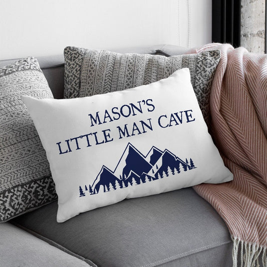 Personalized Little Man Cave Standard Pillowcase | Personalized Mountain and Trees Pillow Cover | Boy Room Decor | Nursery Decor