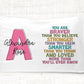 Girls Initial Affirmation Standard Pillowcase | Personalized Pillow Cover | Girls Room Decor | Nursery Decor