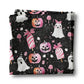 Ghost Smiles Halloween Fall Collage Kitchen Towel Waffle