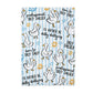 Dilly Dally Goose Farm Kitchen Towel Blue Funny Graphic