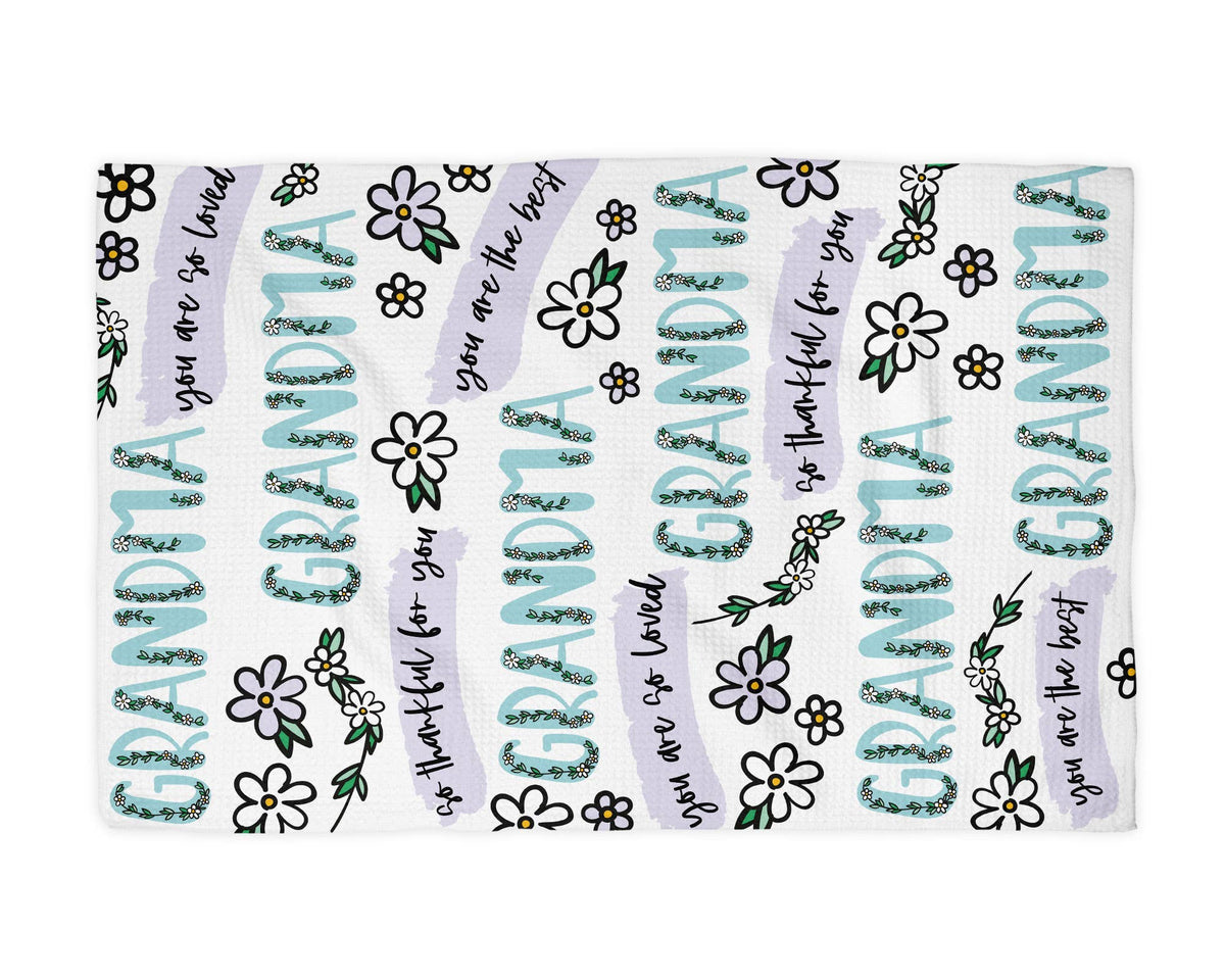 Mother's Day Grandmother Gift for Mom Kitchen Towel Waffle