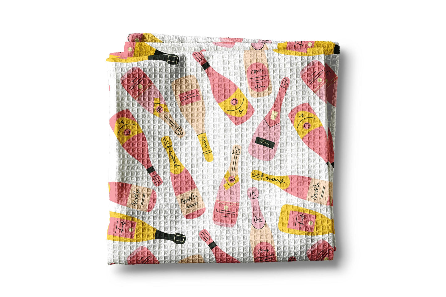 Champagne Celebration Kitchen Towel – Bachelorette, Birthday, Anniversary, Waffle Weave, Party Gift, 16x24" Towel