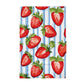 Strawberry Kitchen Towel: Waffle Weave Summer Decor, Berry Picking