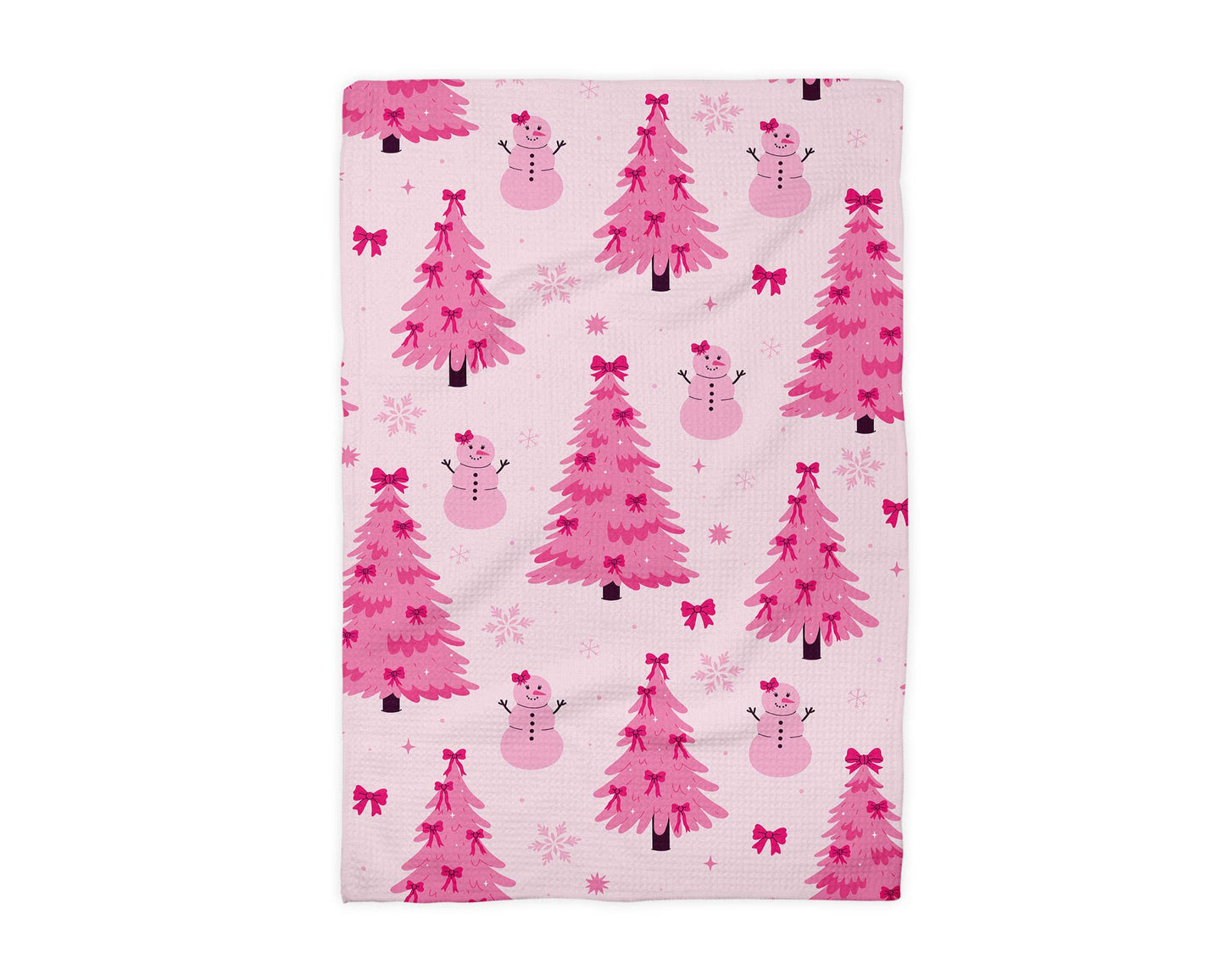 Pink Christmas Towel Holiday Home Decor Friday Preppy