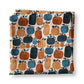 Blue Orange Folk Art Pumpkin Patch Fall Kitchen Towel Waffle