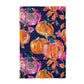Preppy Navy Pink Pumpkin Fall Coastal Kitchen Towel Waffle