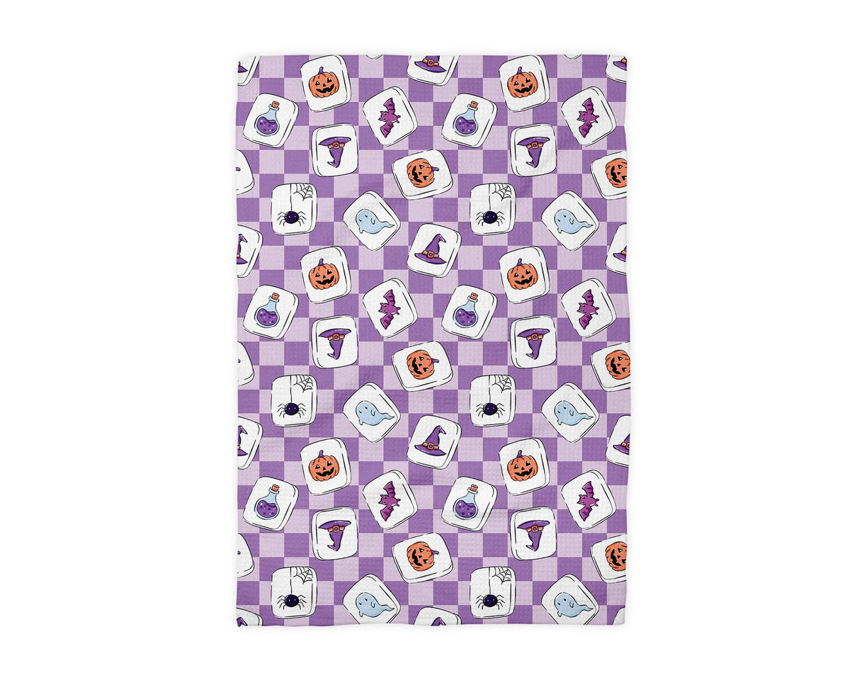 Mahjong Halloween Mahj Kitchen Towel Tile Decor Hostess Gift