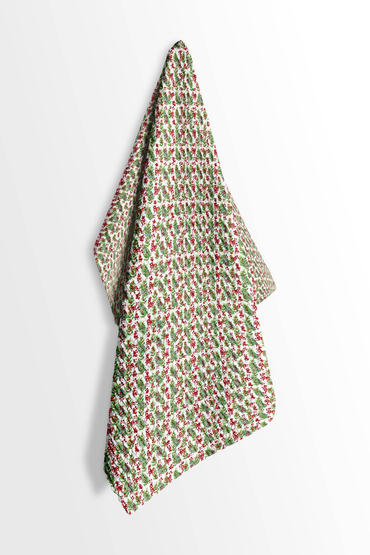 Christmas Tree Kitchen Tea Towel Waffle Holiday Decor Gift