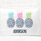 Pineapple Tropical Standard Pillowcase | Personalized Pillow Cover | Girls Room Decor | Nursery Decor