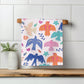 Birds In Flight Retro Spring Modern Kitchen Towel Waffle