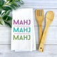 Mahjong Waffle Weave Towel | Mahjongg themed Towel | Mahjong-themed Gift for Kitchen | Mahjong Party Gift | Hostess Gift