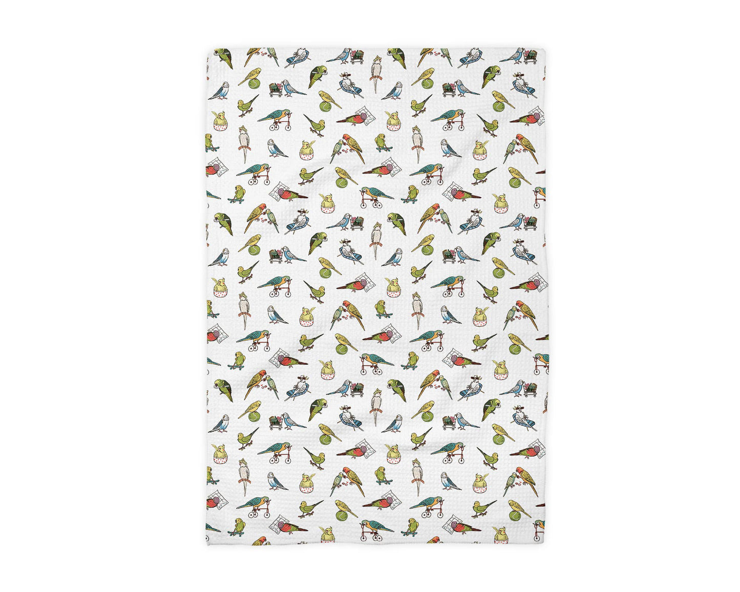 Bird Watcher Waffle Weave Kitchen Towel Nature Decor