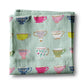 Waffle Weave Kitchen Towel - Blue White Cotton Blend, Absorbent & Durable