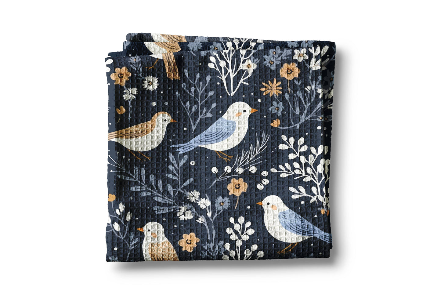 Winter Birds Holiday Baking Tree Berries Kitchen Towel
