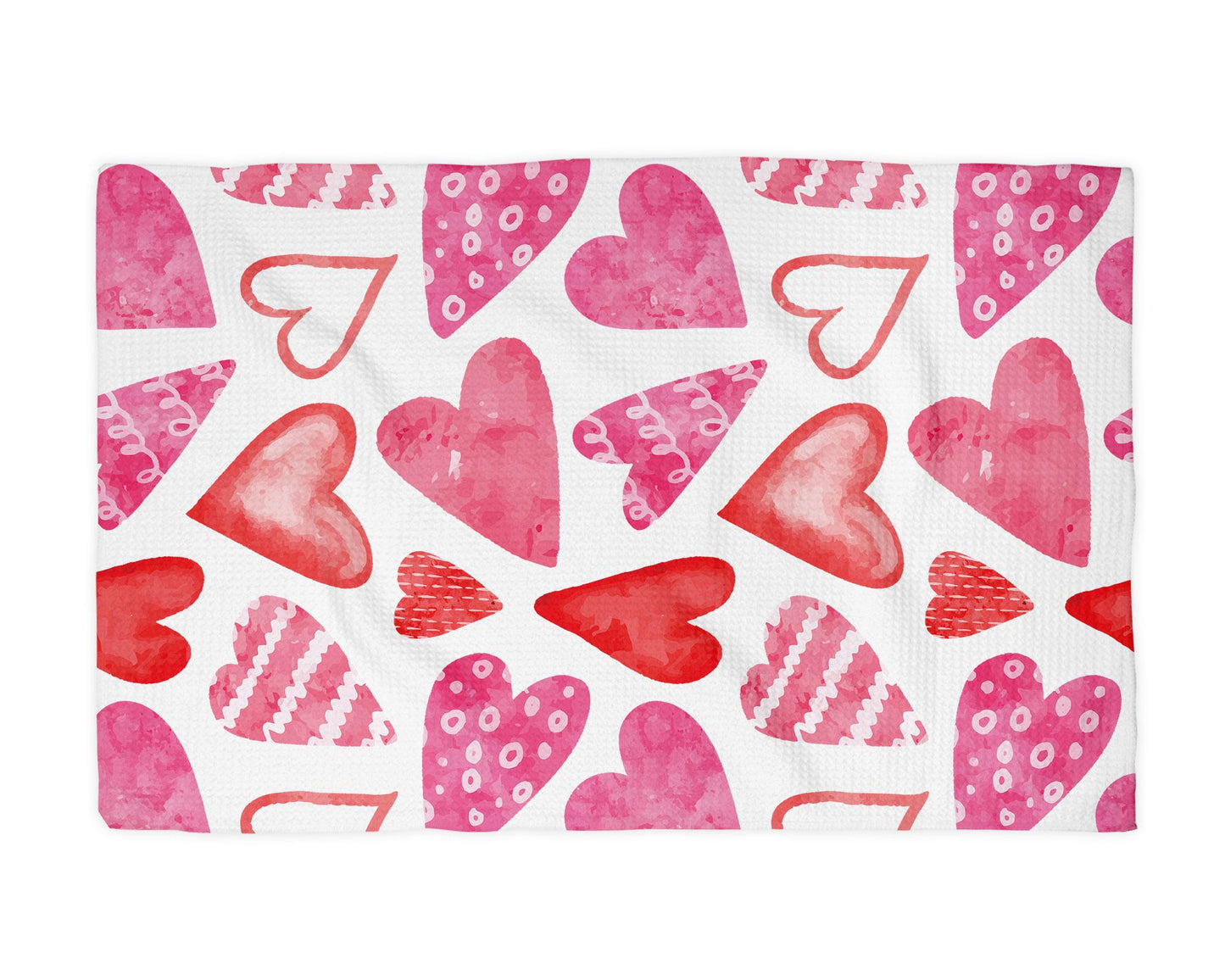 Valentine Kitchen Towel XOXO Galentine Valentine's Day Gift Red Pink February Heart Decor Dish Kitchen