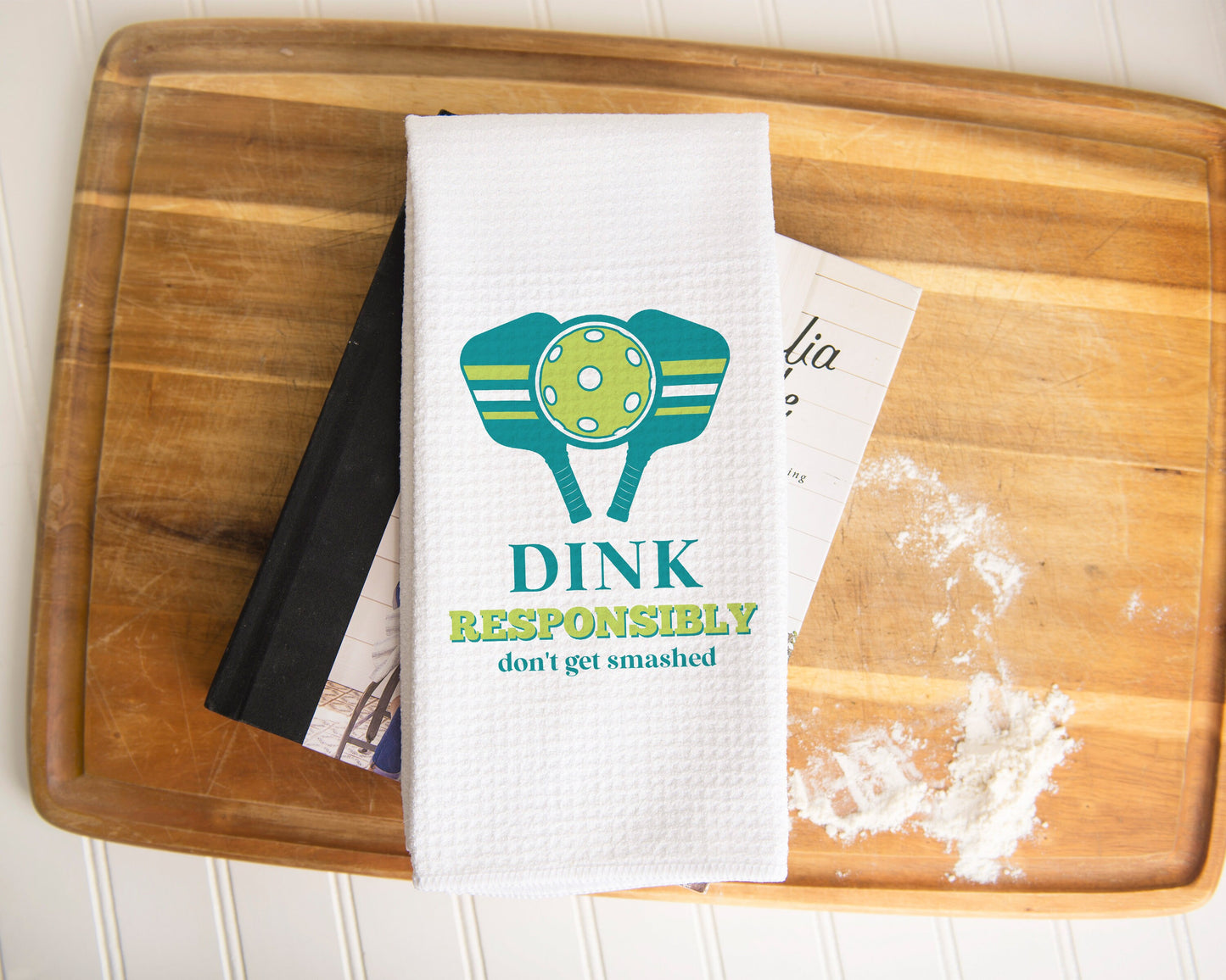 Pickleball Dish Towel – Waffle Weave Sports Kitchen Towel | Housewarming Gift