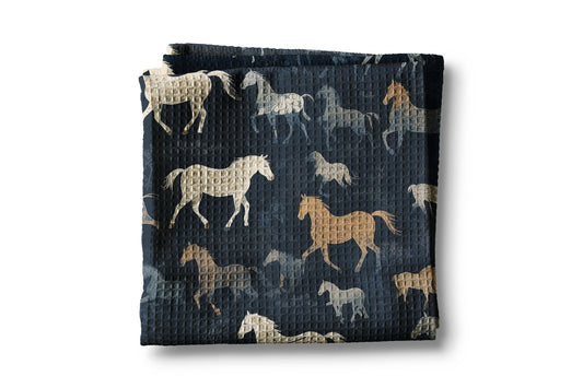 Horse Pony Equestrian Tack Kitchen Towel Waffle Gifts Farm