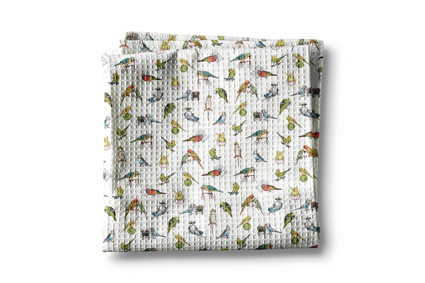 Bird Watcher Waffle Weave Kitchen Towel Nature Decor