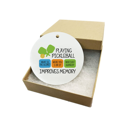Pickleball Improves Memory Christmas Ornament, Pickleball