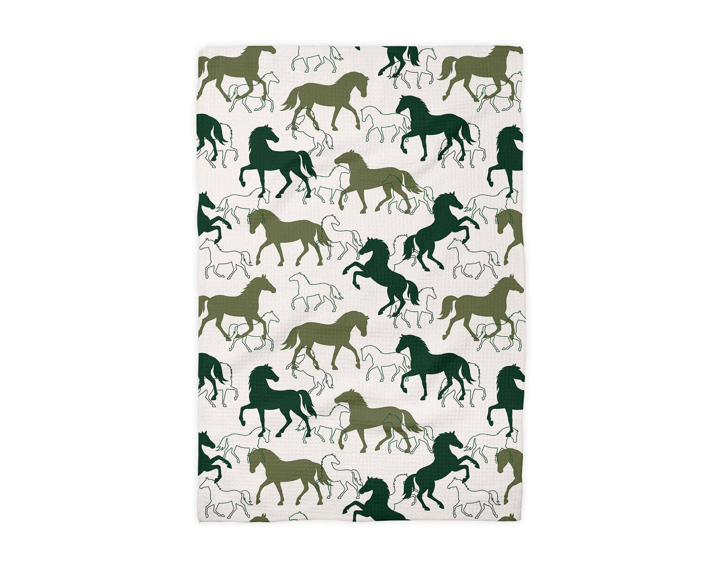 Horse Pony Western Equestrian Kitchen Towel Waffle Desert