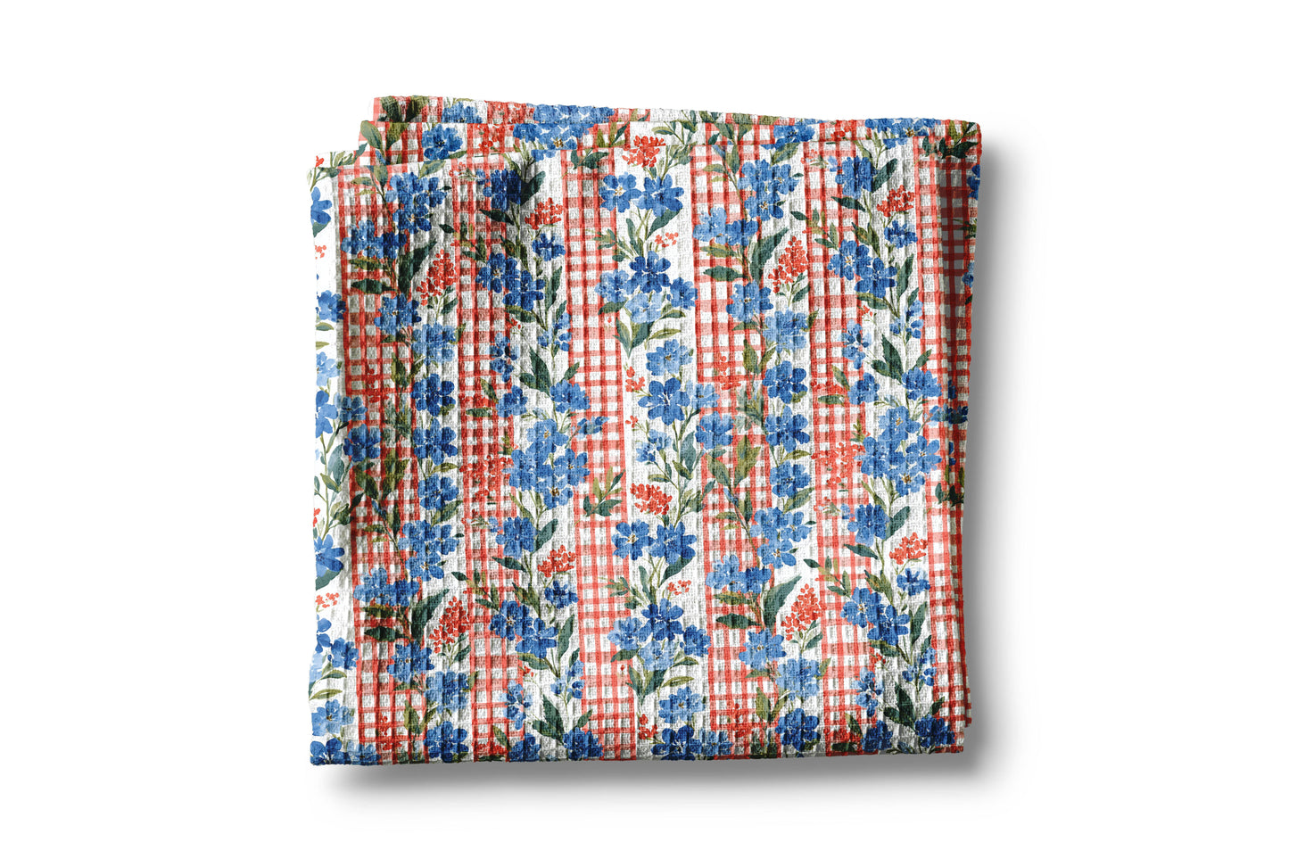 Floral 4th July Patriotic Red White Blue Kitchen Towel