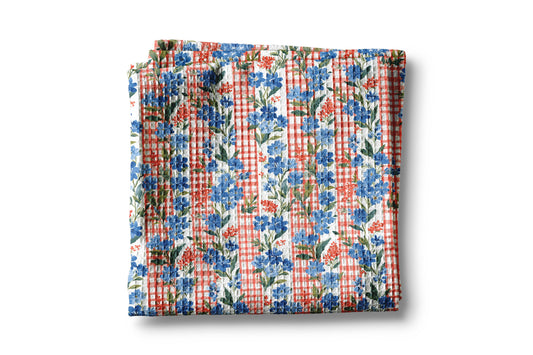 Floral 4th July Patriotic Red White Blue Kitchen Towel