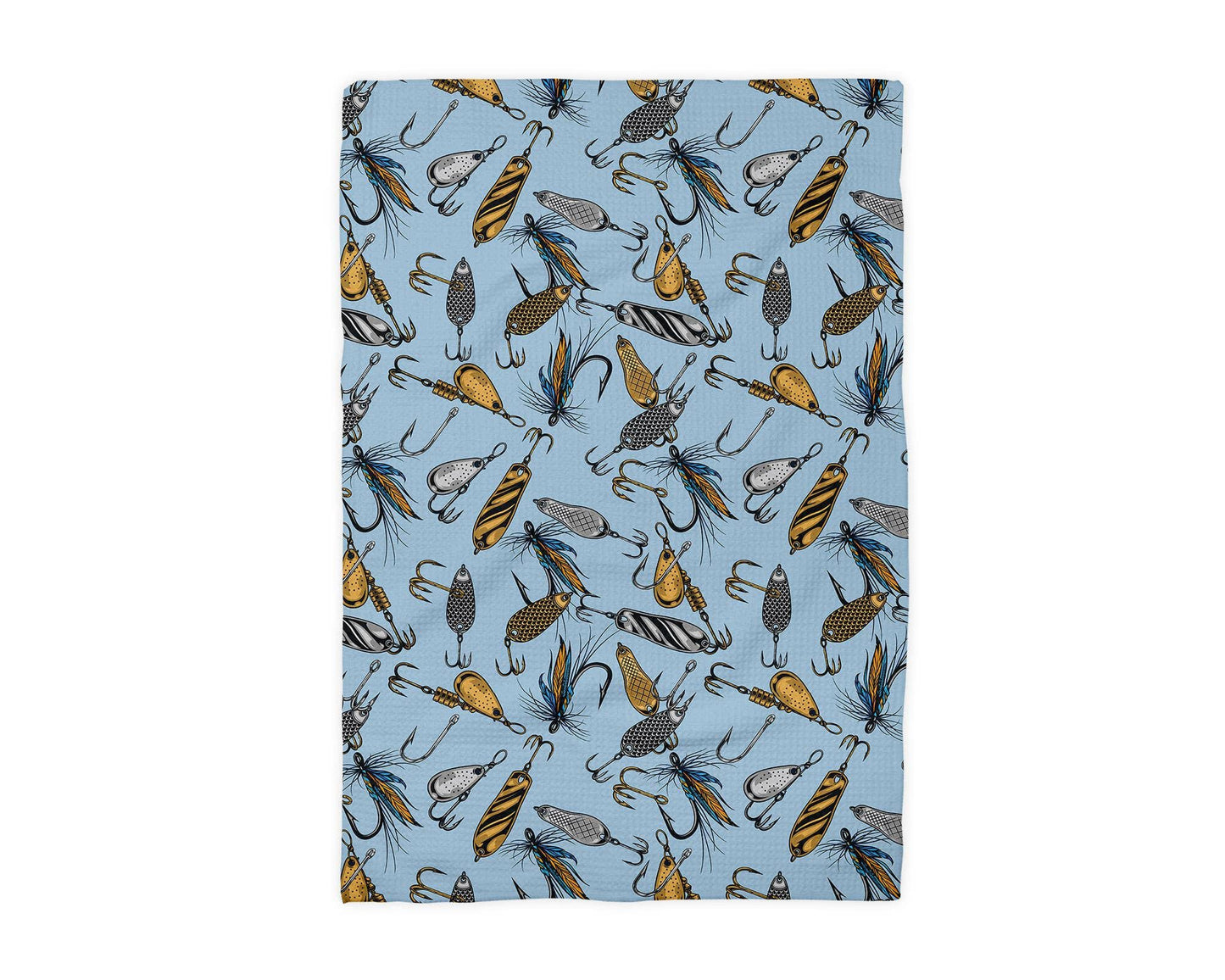 Father’s Day Gift Fly Fishing Lures Kitchen Towel Lake River