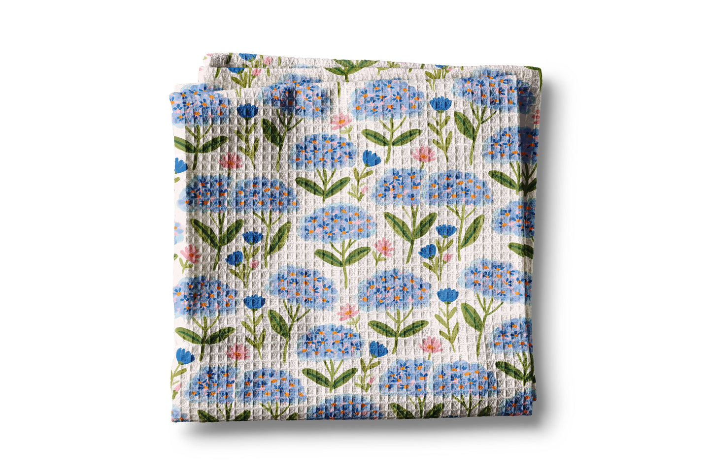 Hydrangea Flower Chinoiserie Kitchen Towel Preppy Summer