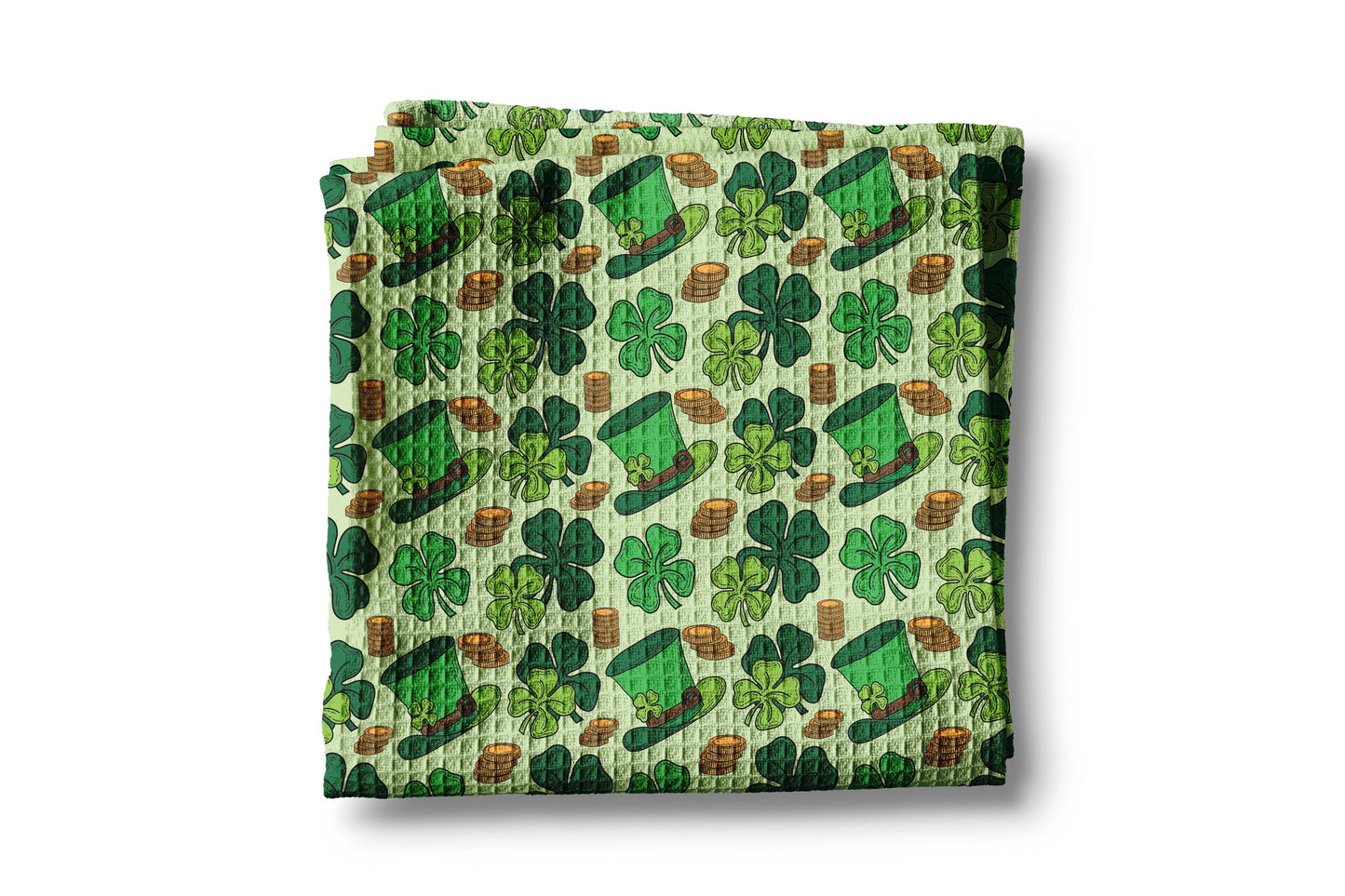 St. Patrick’s Day Kitchen Towel – Waffle Weave, Lint-Free, Super Absorbent, Irish Holiday Decor