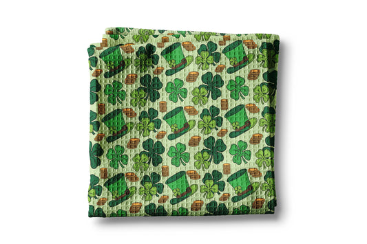 St. Patrick’s Day Kitchen Towel – Waffle Weave, Lint-Free, Super Absorbent, Irish Holiday Decor