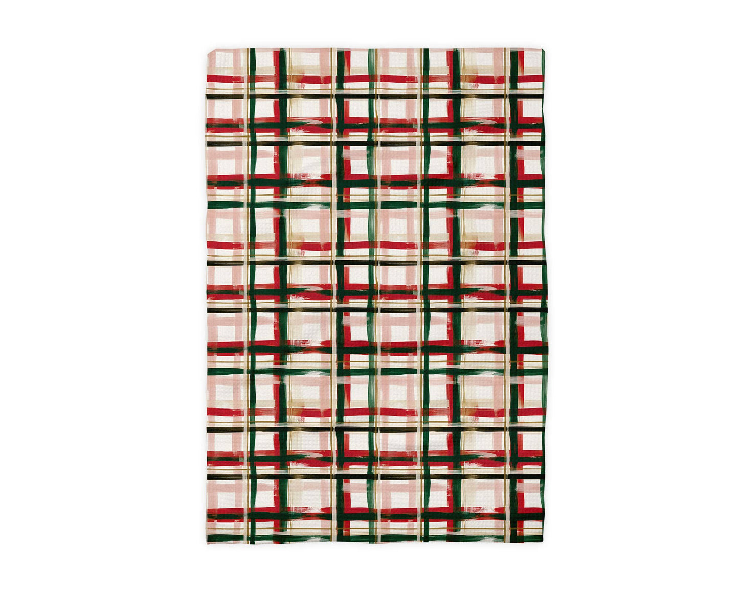 Christmas Plaid Trendy Preppy Kitchen Towel Waffle