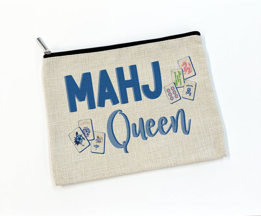 Mahjong Tile Makeup Bag Cosmetic Zipper Pouch Accessory